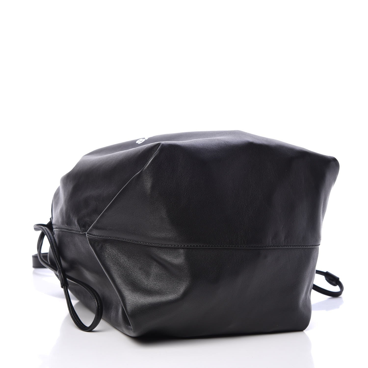Saint Laurent Lambskin Teddy Drawstring Bag Black 5 of 9