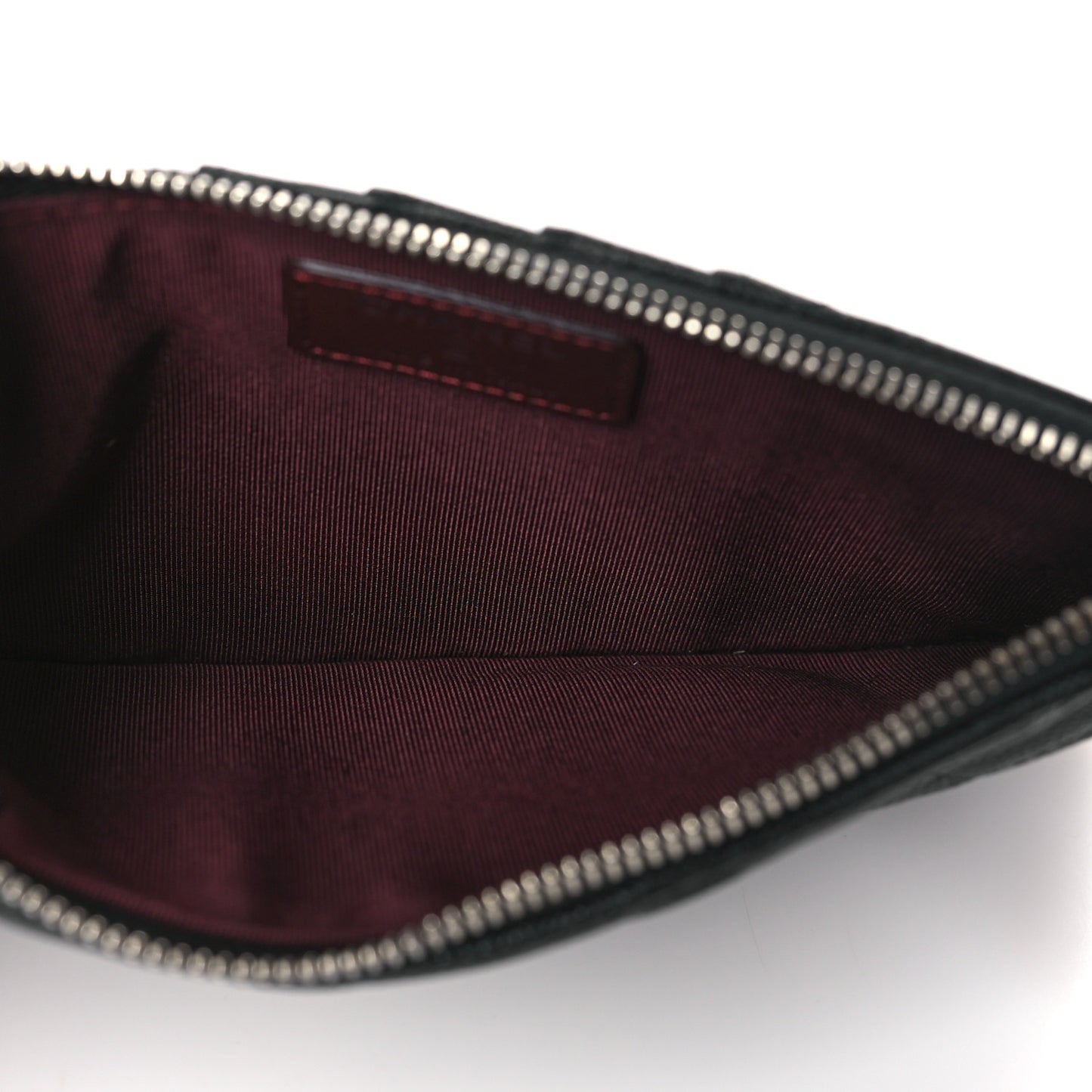 Caviar Quilted Classic Flat Wallet Pouch Black