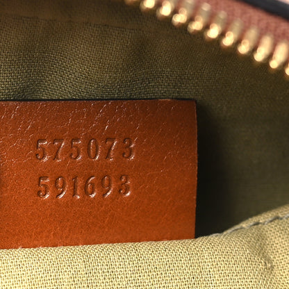 Gucci Vintage Canvas Web Shoulder Bag Sand Cuir 7 of 9