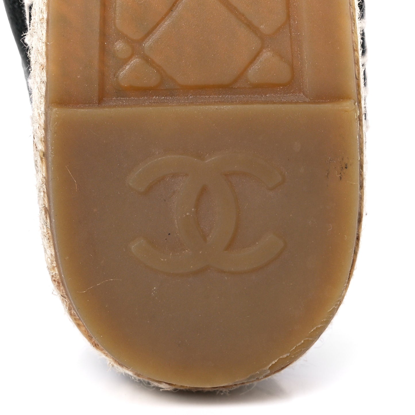 Calfskin Chain CC Espadrilles 39 Black