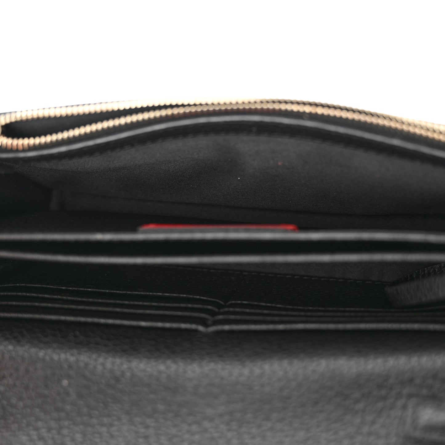 Pebbled Calfskin Rockstud Flap Wallet On Chain Black