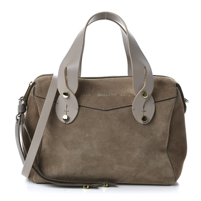 Jimmy Choo Suede Nappa Small Allie Bowling Bag Light Mocha 1 of 12