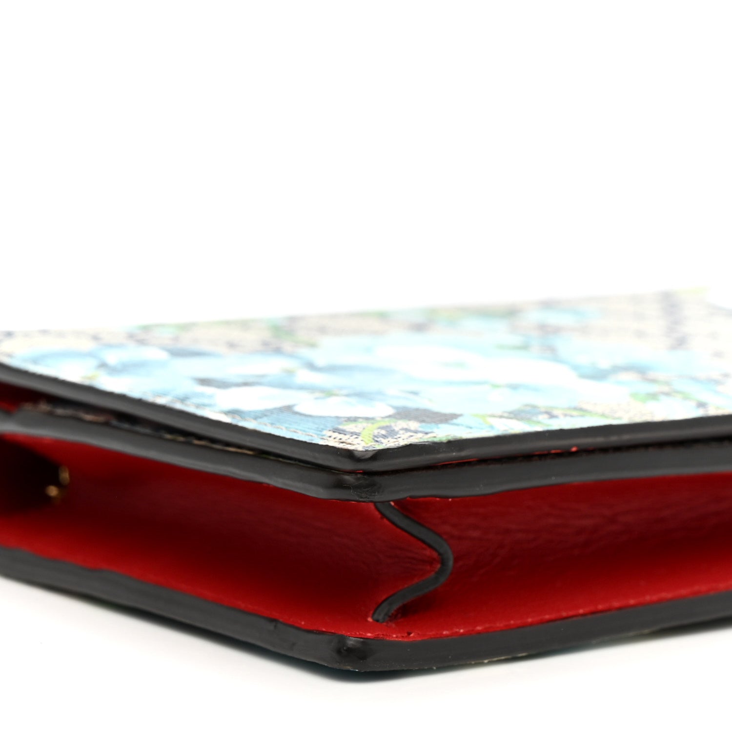 Gucci GG Supreme Monogram Blooms Chain Wallet Blue 8 of 12