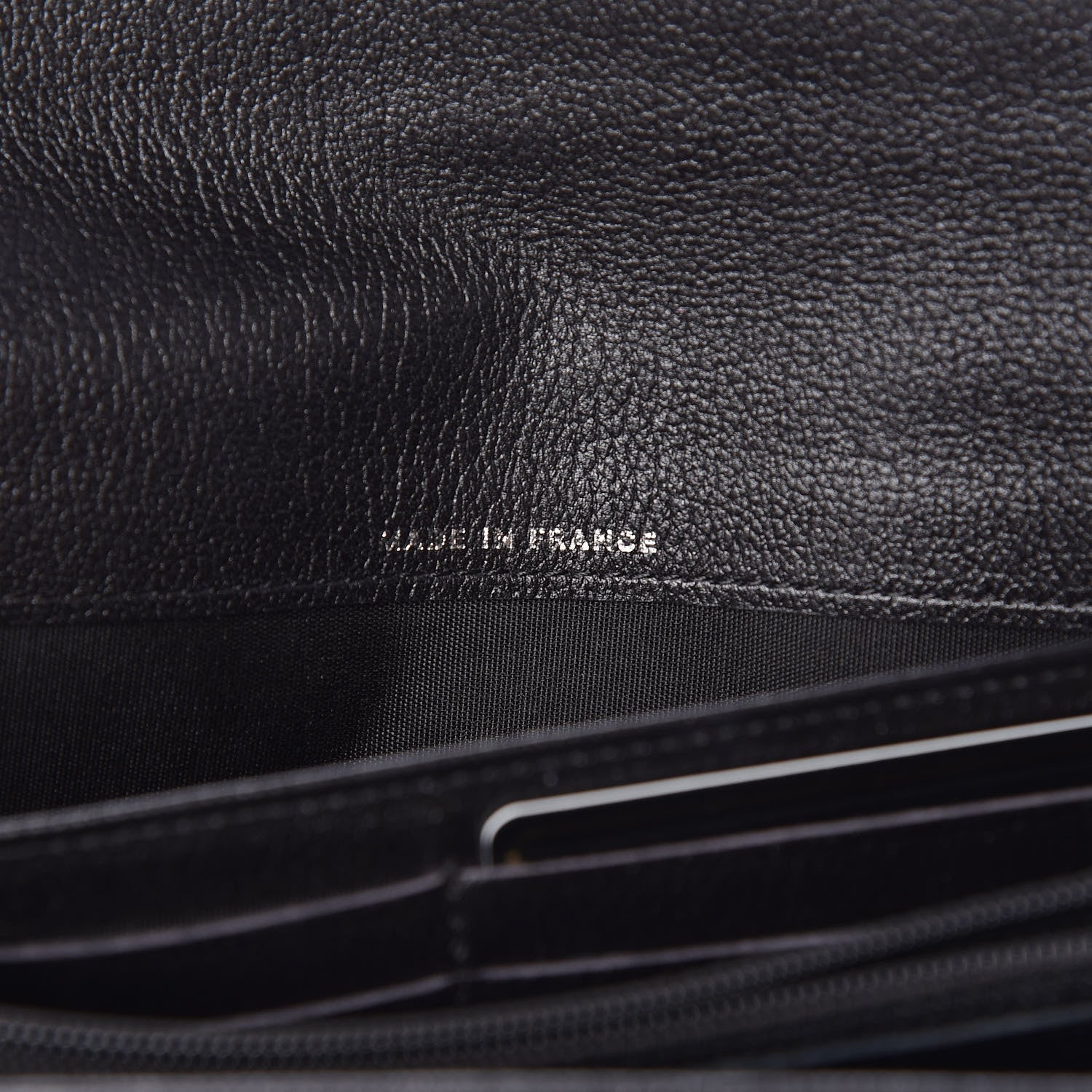 Chanel Goatskin Camellia Embossed Flap Wallet Black 7 of 11
