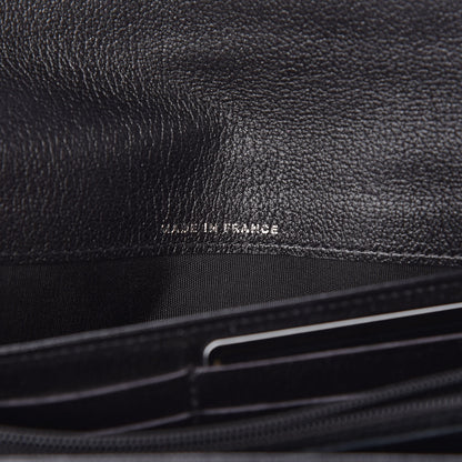 Chanel Goatskin Camellia Embossed Flap Wallet Black 7 of 11