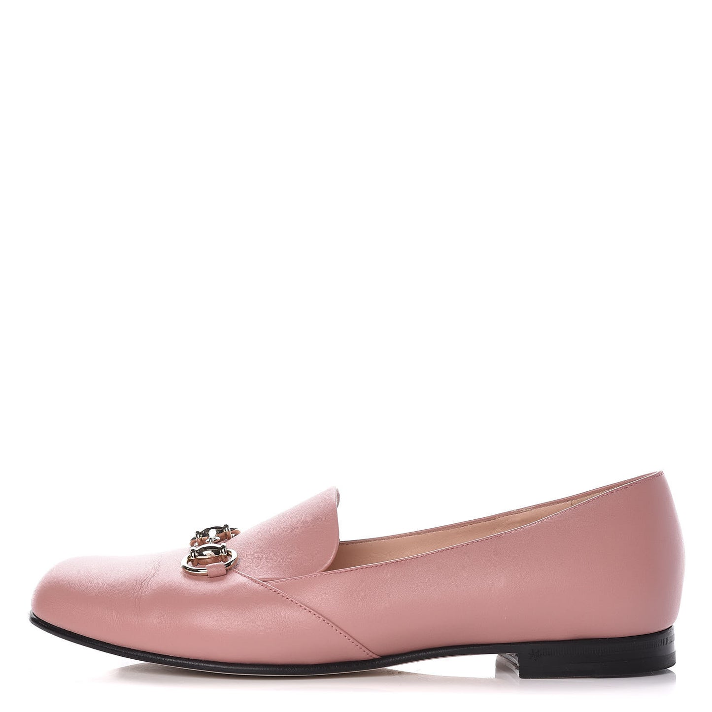 Calfskin Horsebit Loafers 39.5 Soft Pink