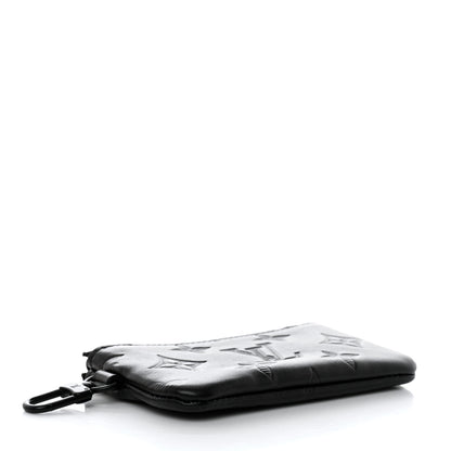 Louis Vuitton Calfskin Monogram Shadow Key Pouch Black 4 of 7