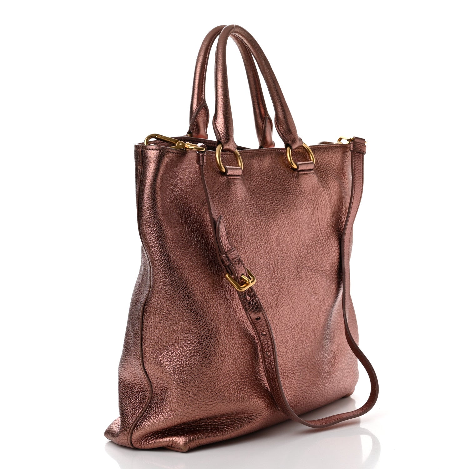 Prada Vitello Daino Shopping Tote Cipria Mordo 3 of 11
