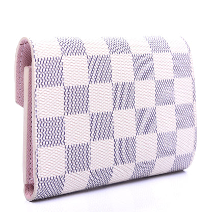 Louis Vuitton Damier Azur Victorine Wallet Rose Ballerine 3 of 8