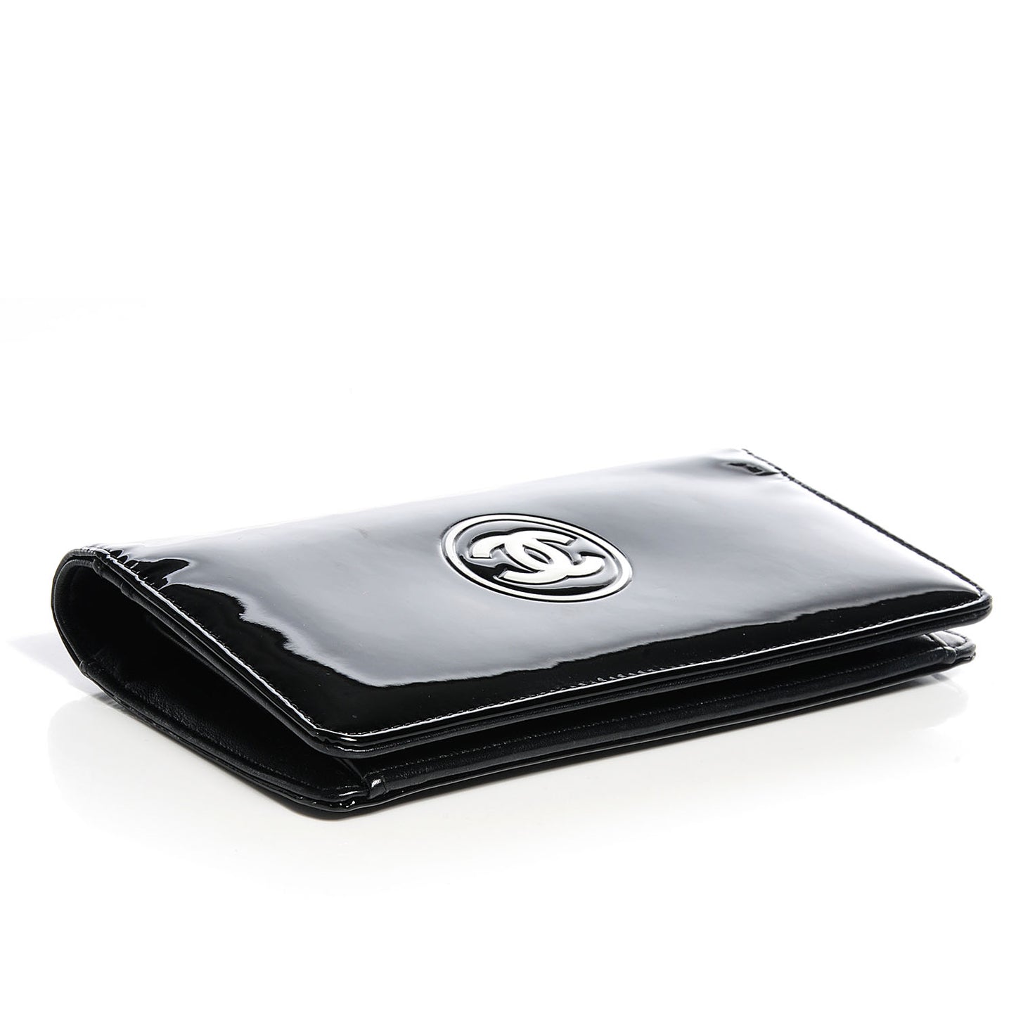 Patent CC Yen Wallet Black White