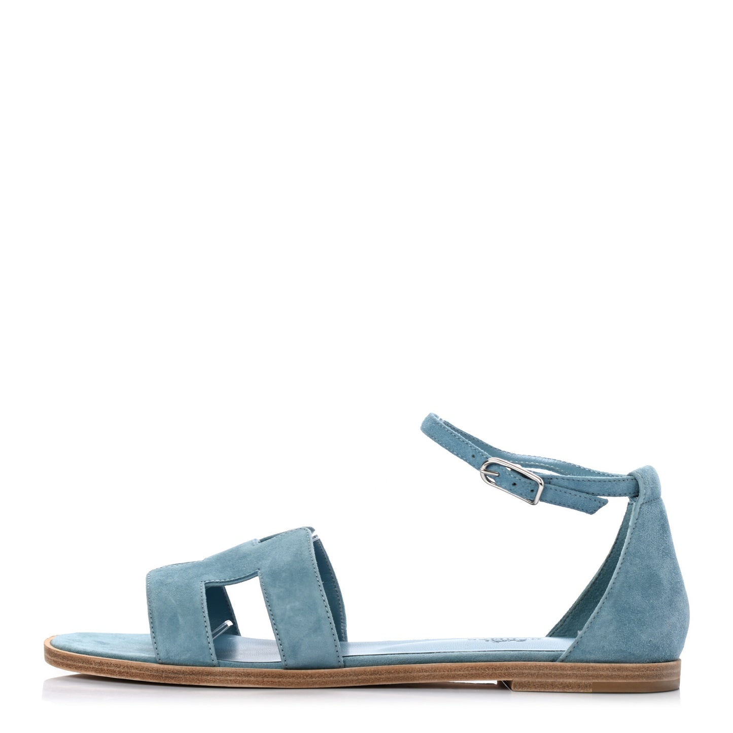 Suede Goatskin Santorini Sandals 37.5 Bleu Littoral