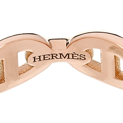 Hermes 18K Rose Gold PM Chaine d'Ancre Enchainee Ring 50 5.25 4 of 9