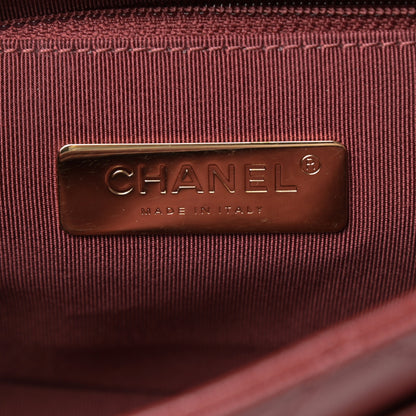 Chanel Lambskin Quilted Small Chain Infinity Top Handle Flap Burgundy 6 of 11