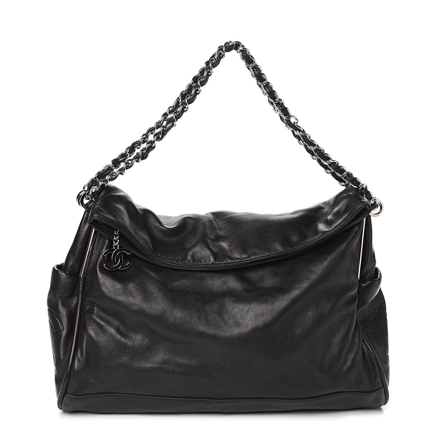 Lambskin Large Ultimate Soft Tote Black