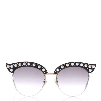 Gucci Pearl Cat Eye Sunglasses GG0212S Black 2 of 8