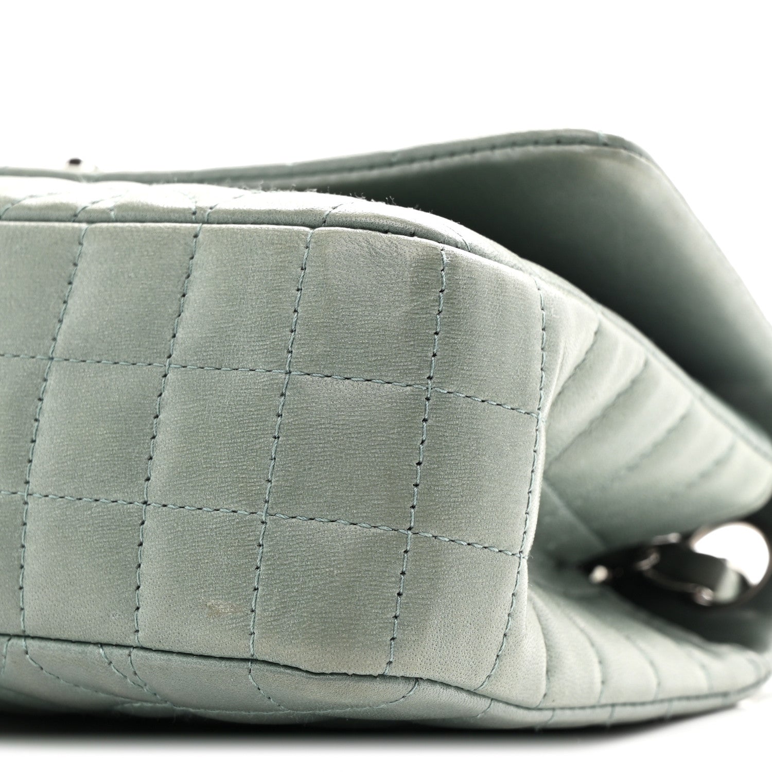 Chanel Lambskin Quilted Lady Graphic Flap Green 10 of 11