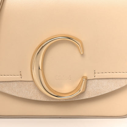 Chloe Shiny Calfskin Suede Mini C Double Carry Blondie Beige 8 of 14