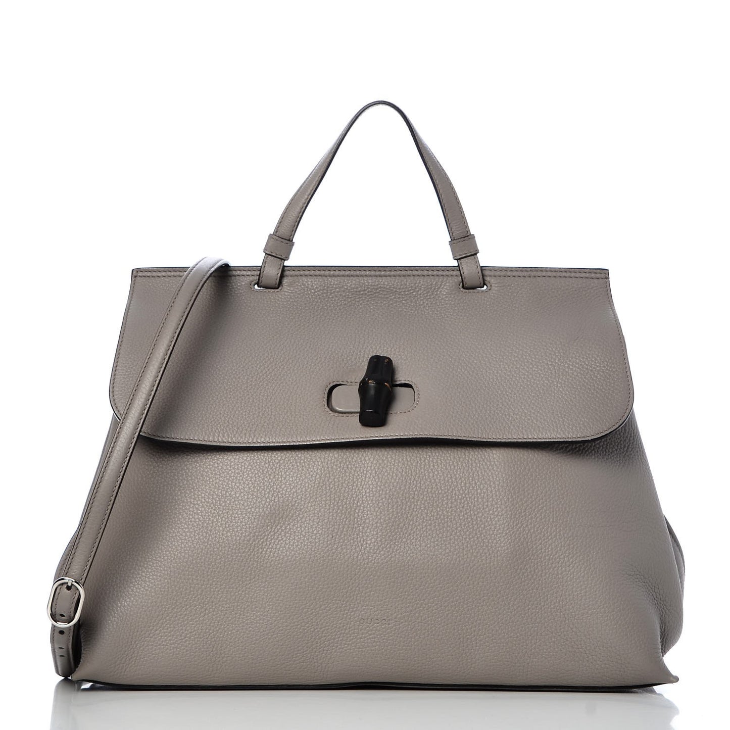 Cellarius Calfskin Large Bamboo Daily Top Handle Bag Storm Grey