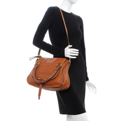 Chloe Calfskin Medium Marcie Satchel Tan 2 of 8