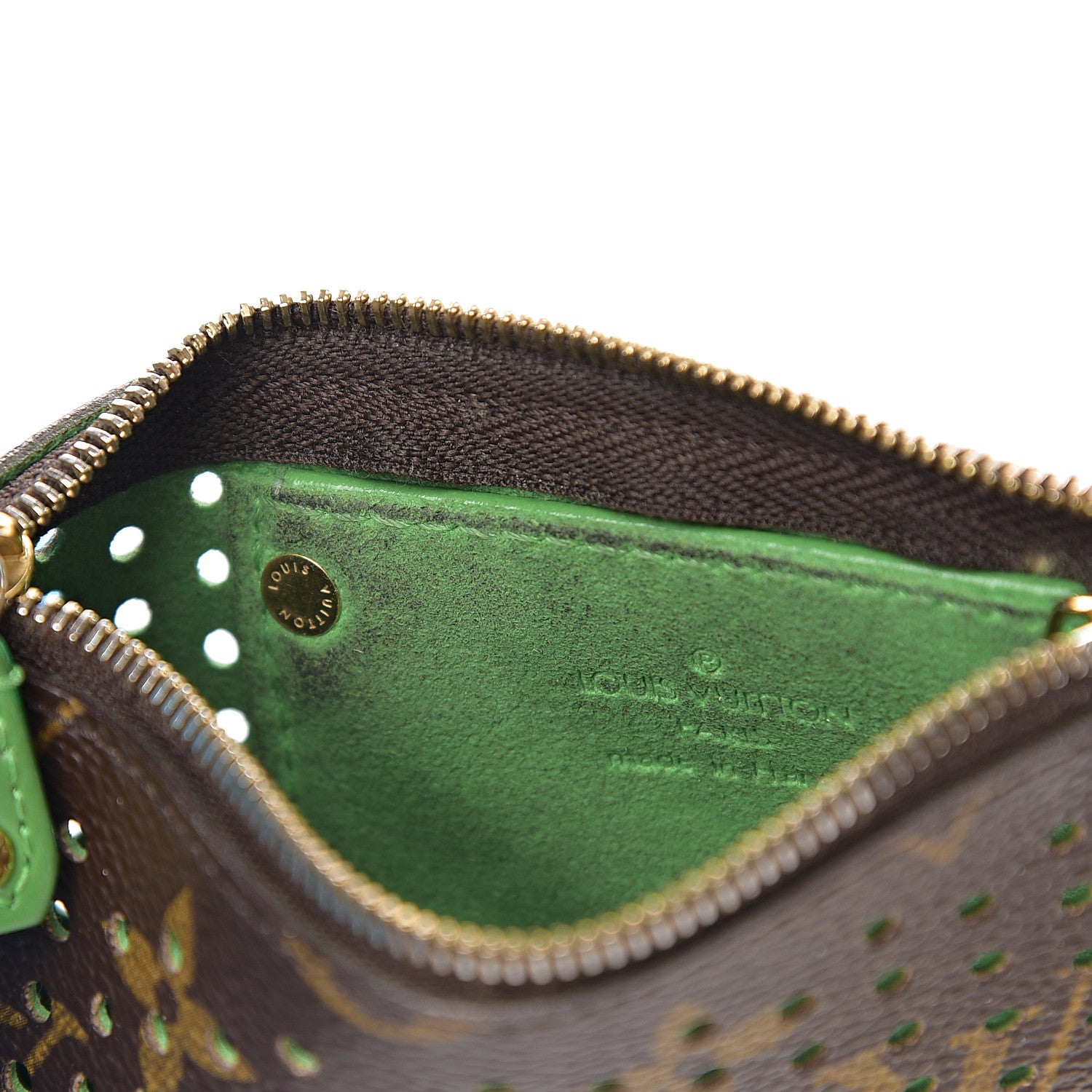 Louis Vuitton Monogram Perforated Key Pouch Green 8 of 9