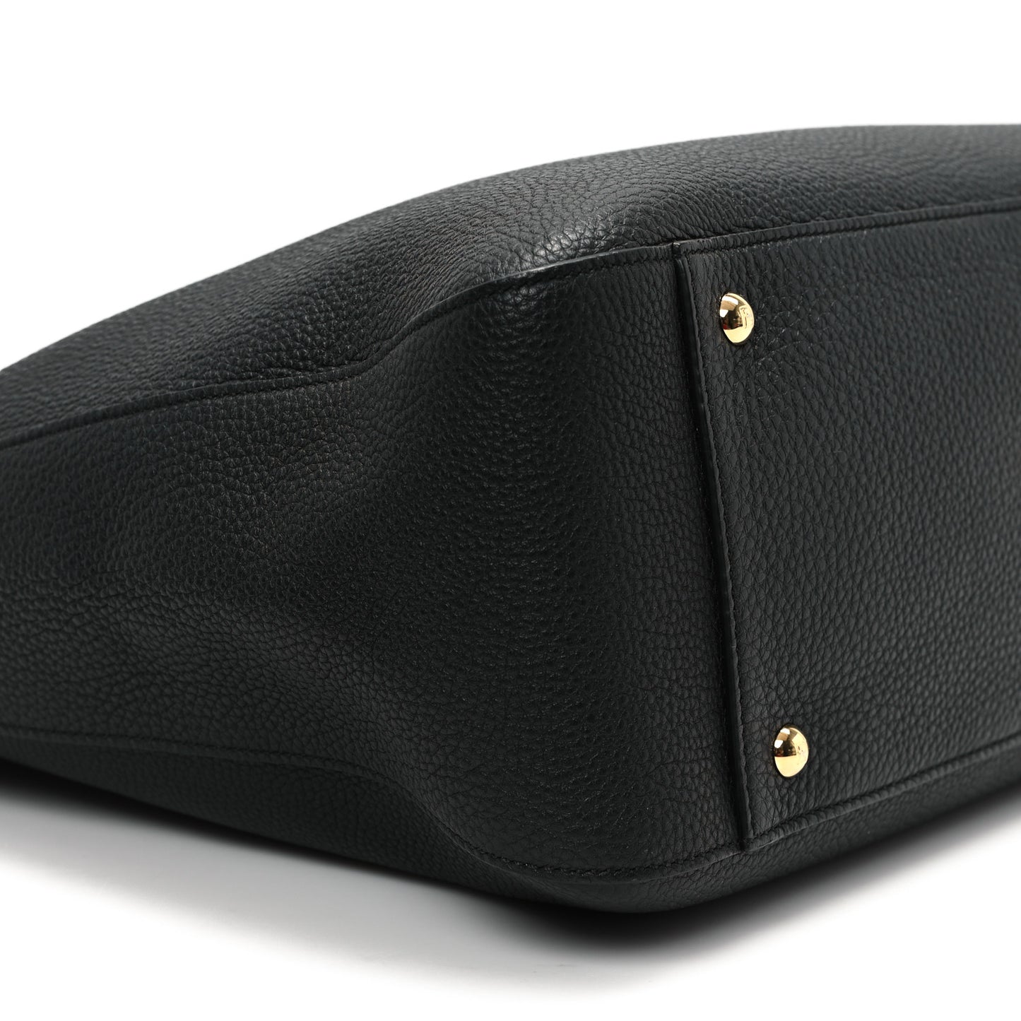 Cuoio Romano Selleria Medium FF Tote Black