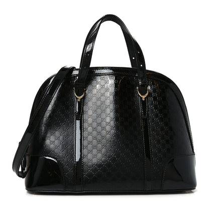 Gucci Patent Microguccissima Small Nice Top Handle Dome Bag Black 1 of 10