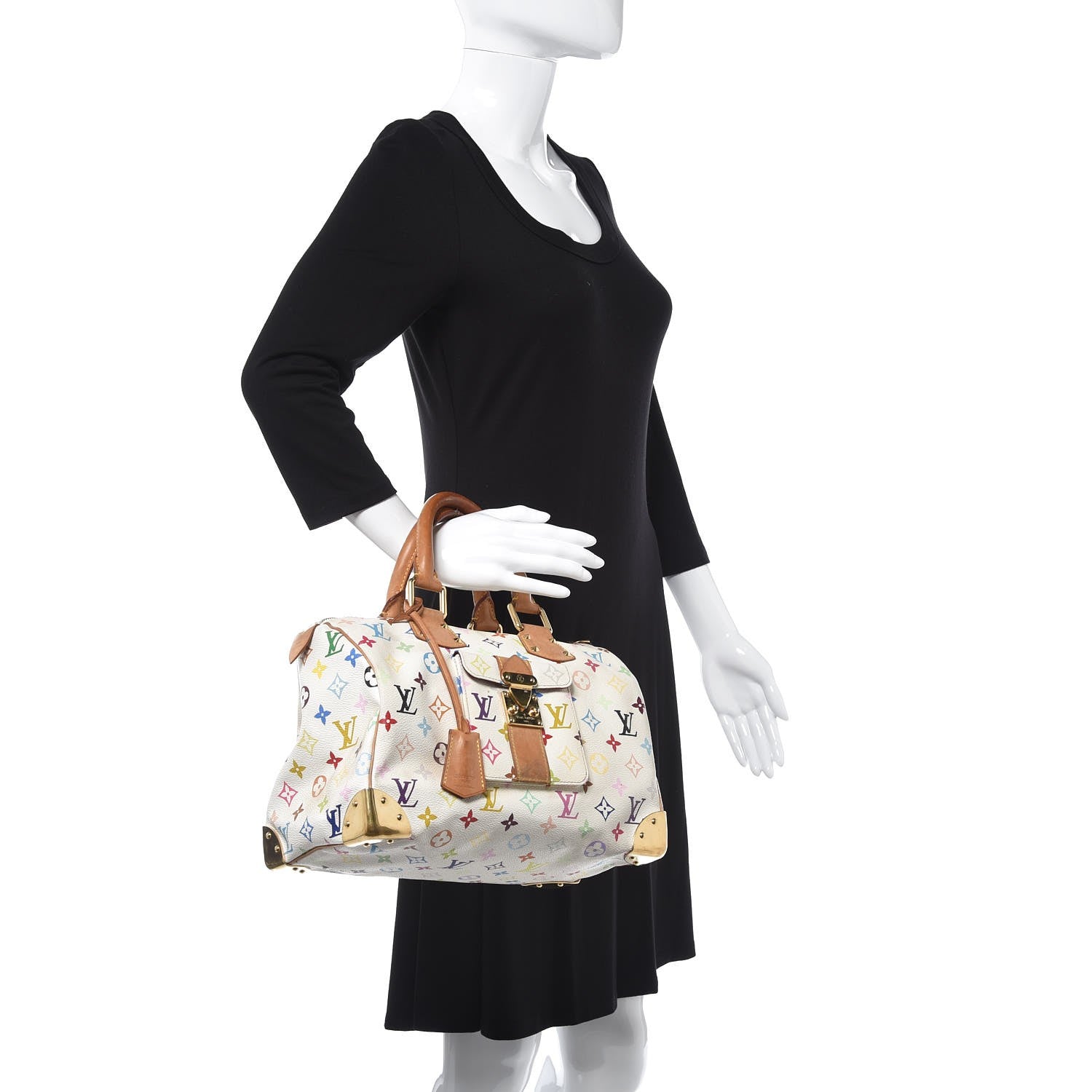 Louis Vuitton Monogram Multicolor Speedy 30 White 2 of 13