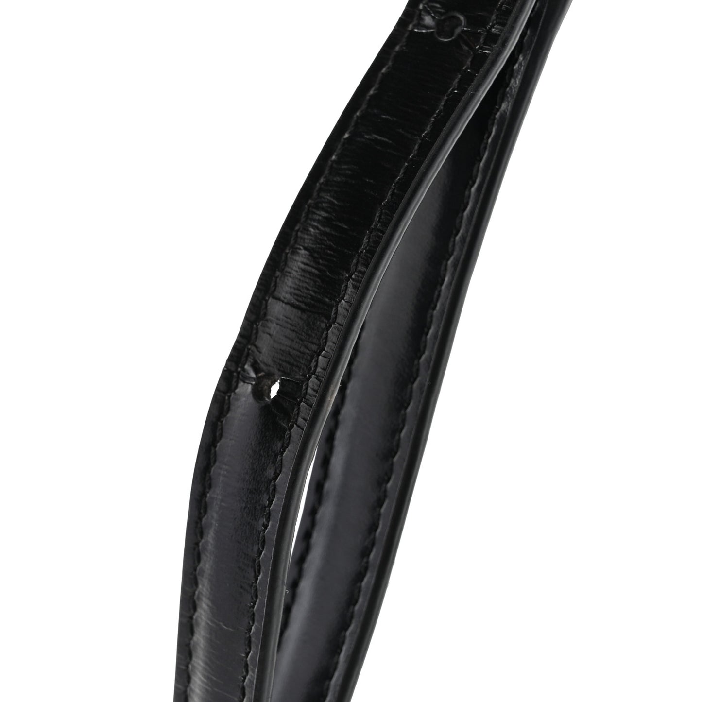 Shiny Calfskin Triomphe Shoulder Bag Black