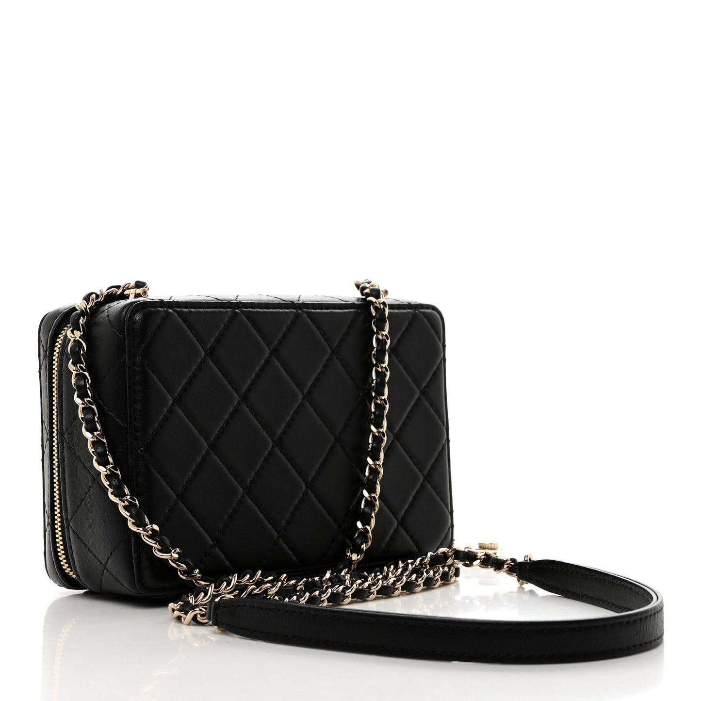 Lambskin Quilted Coco Click Bag Black