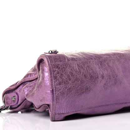 Balenciaga Agneau Classic Hardware City Metallic Purple 9 of 10