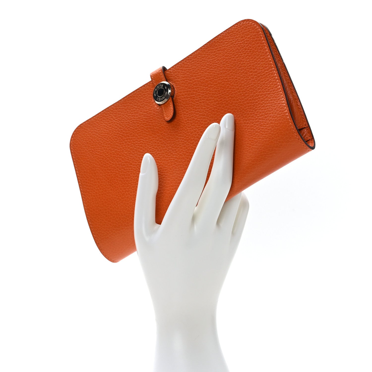 Hermes Togo Dogon Duo Wallet Orange 3 of 9