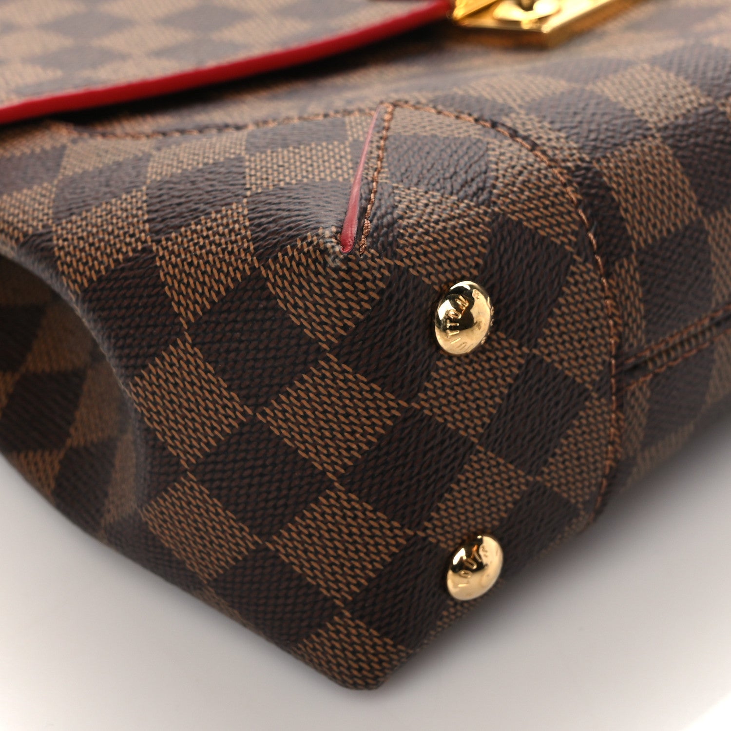 Louis Vuitton Damier Ebene Caissa Clutch Cherry 8 of 9