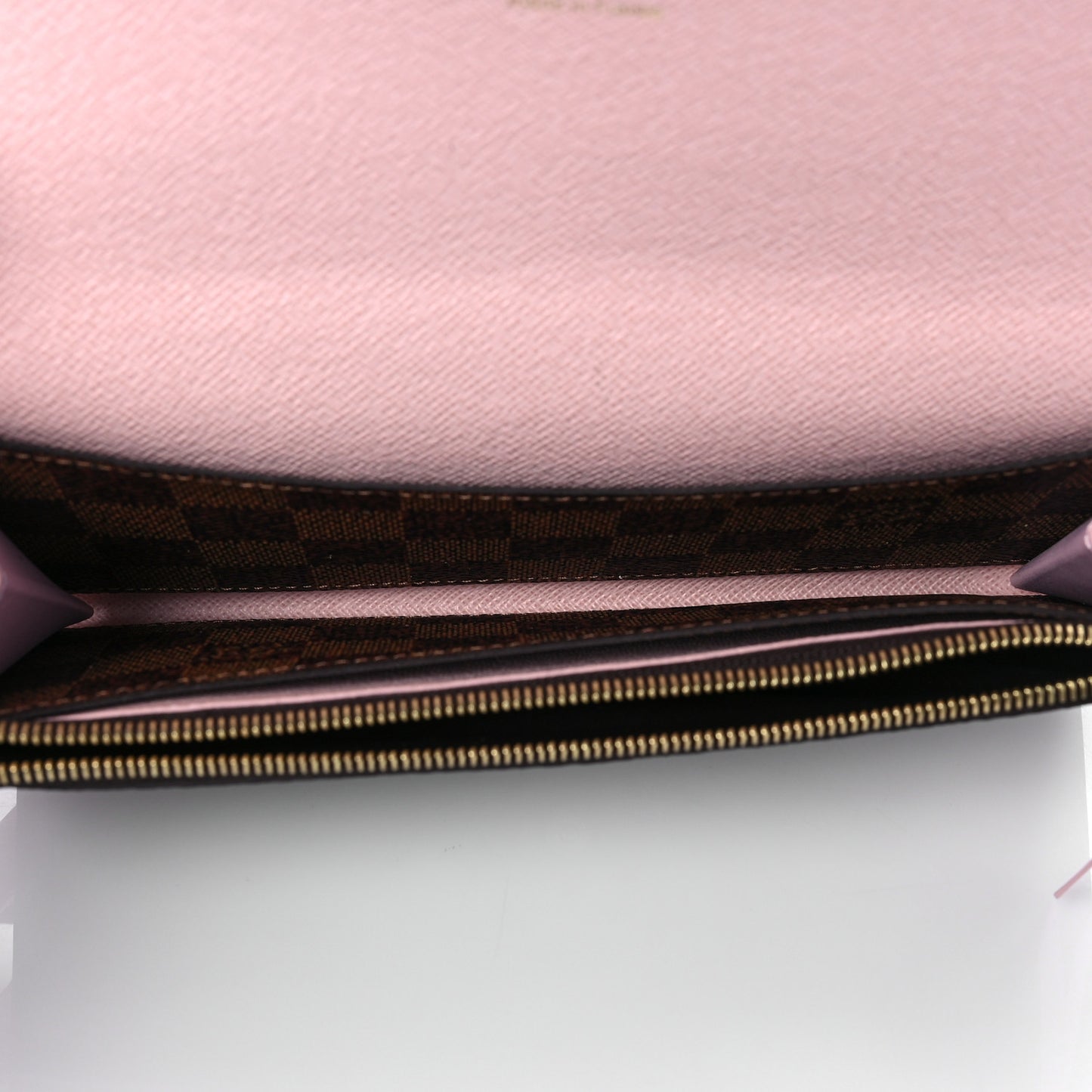 Damier Ebene Emilie Wallet Rose Ballerine