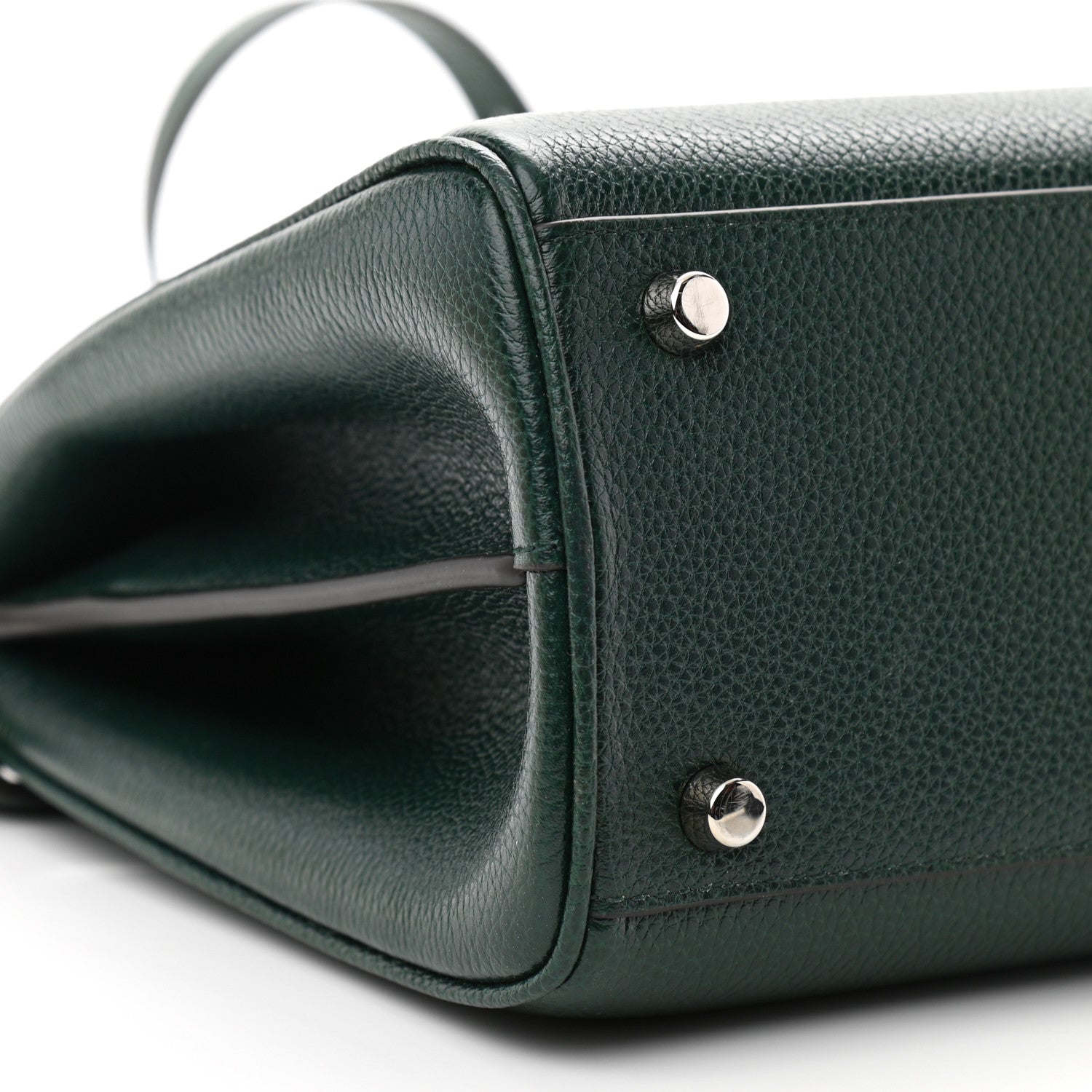 Gucci Grainy Calfskin Small Zumi Top Handle Bag Vintage Green 11 of 13