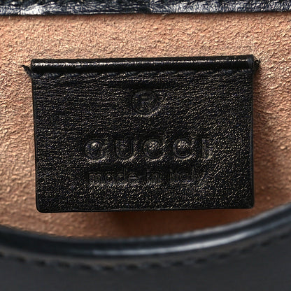 Gucci Boarded Plutone Calfskin Mini Horsebit 1955 Crossbody Bag Black 6 of 11