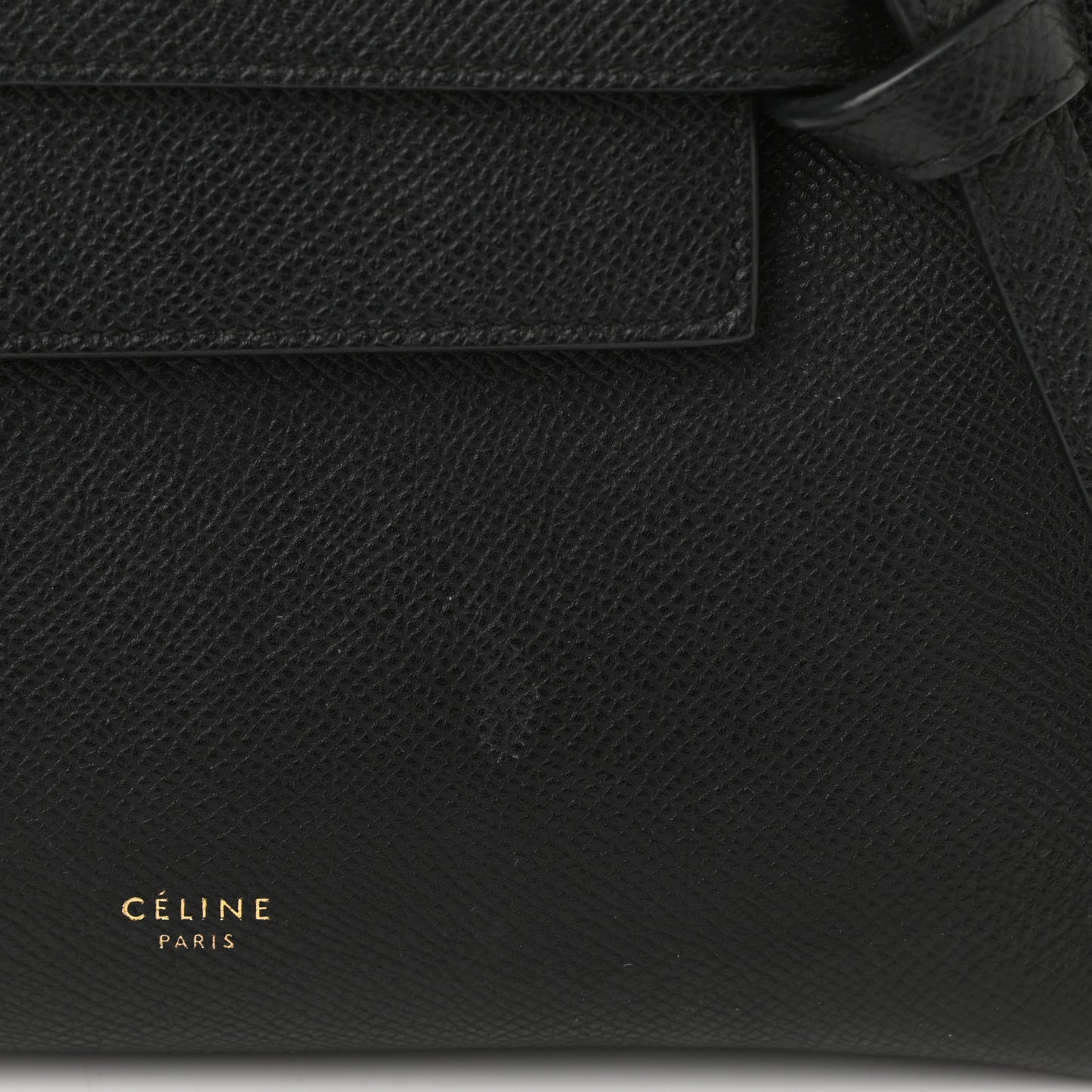 Grained Calfskin Nano Belt Bag Black
