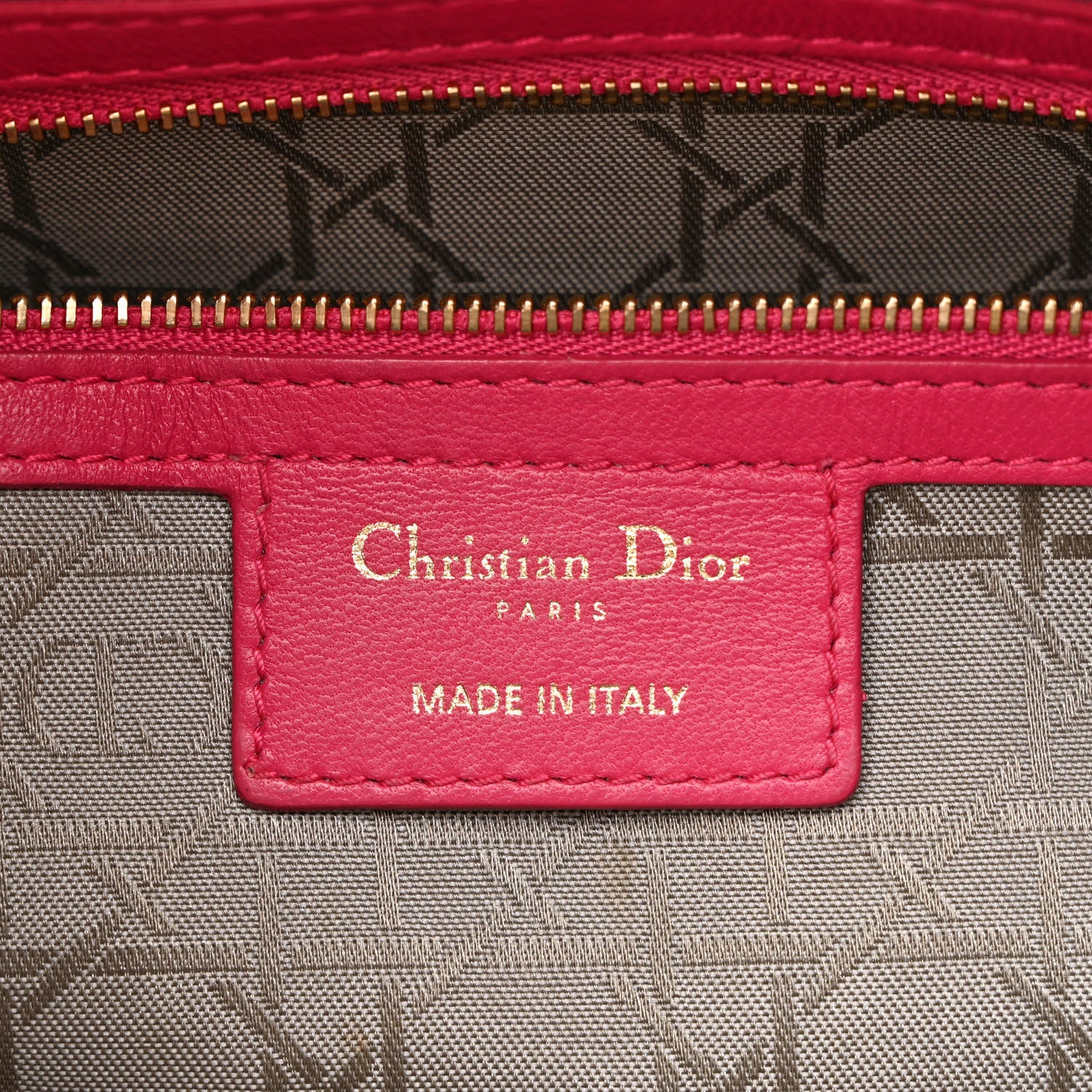 Christian Dior Lambskin Cannage Large Lady Dior Fuchsia 6 of 21
