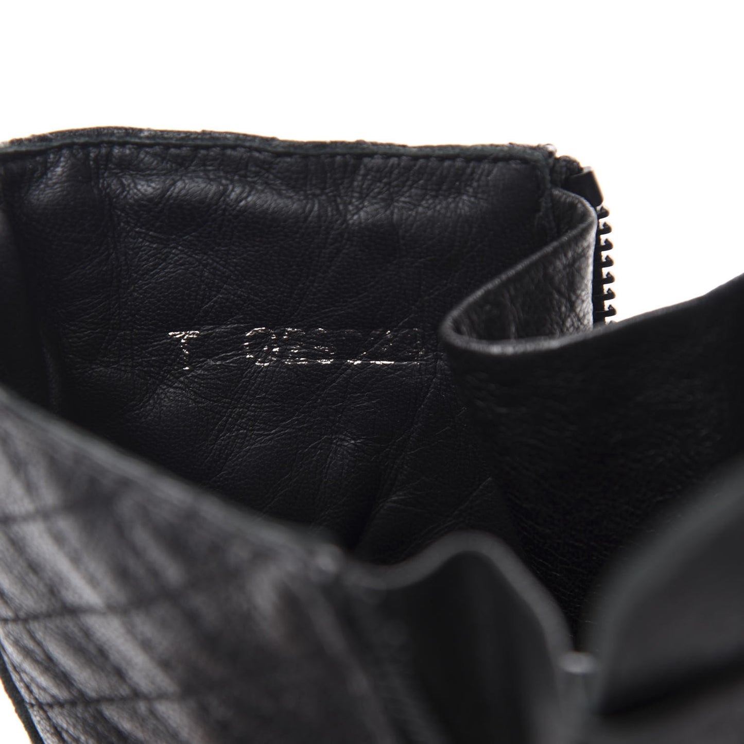 Sheepskin Quilted CC Tall Lace Up Combat Boots 39 Black