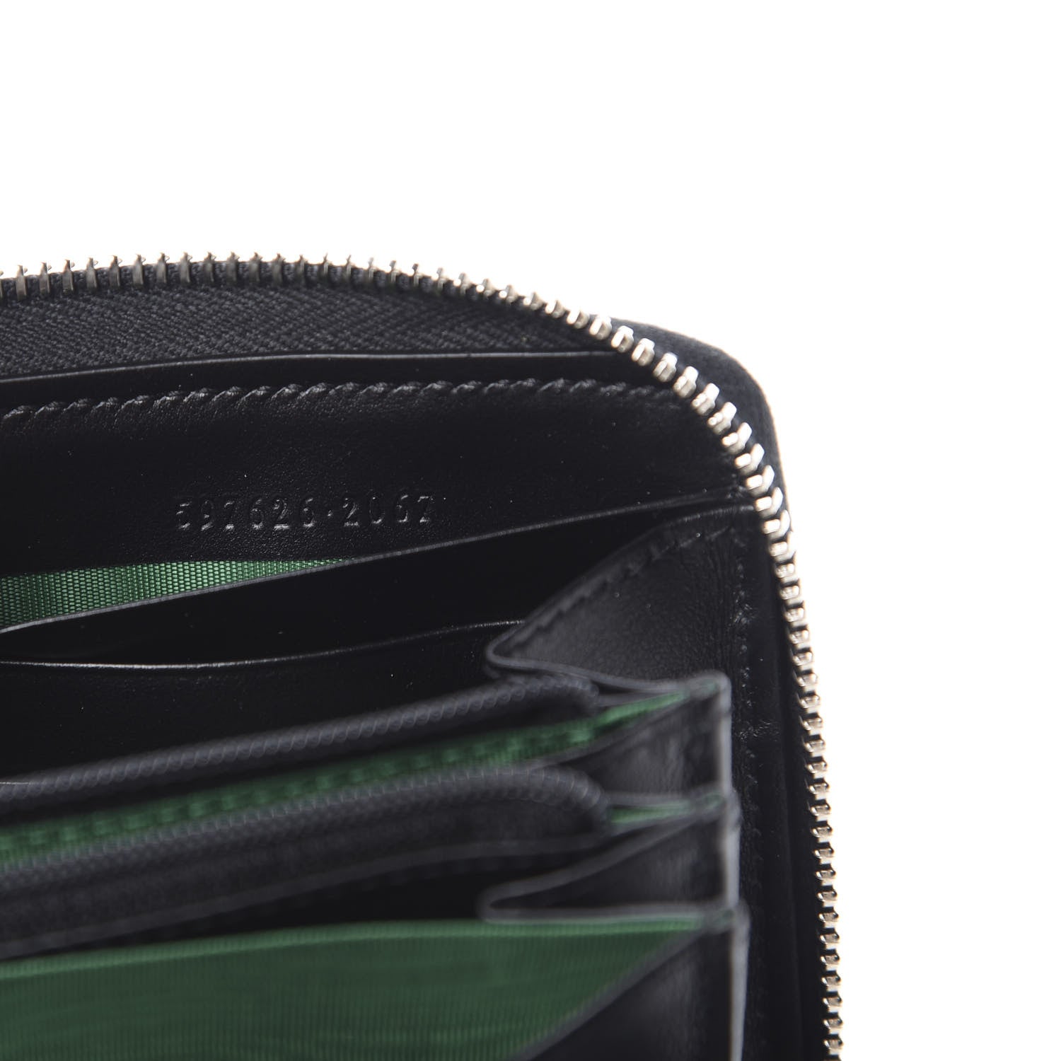 Gucci Calfskin G Rhombus Quilted Zip Around Wallet Black 7 of 7