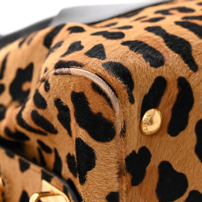 Prada Pony Hair Leopard Print Large Cavallino Miele Moro 14 of 14