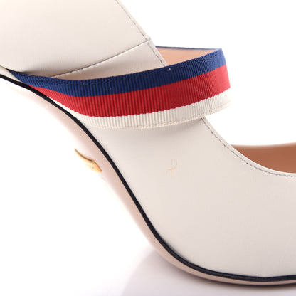 Gucci Malaga Kid Sylvie High Heel Pumps 37 White 11 of 12