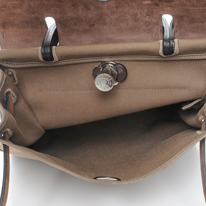 Hermes Vache Hunter Toile Herbag Zip 31 PM Etoupe Ebene 12 of 16