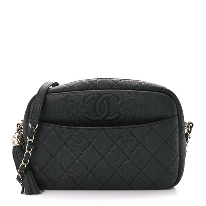 Chanel Iridescent Caviar Quilted Small Coco Tassel Camera Case Black 1 of 10