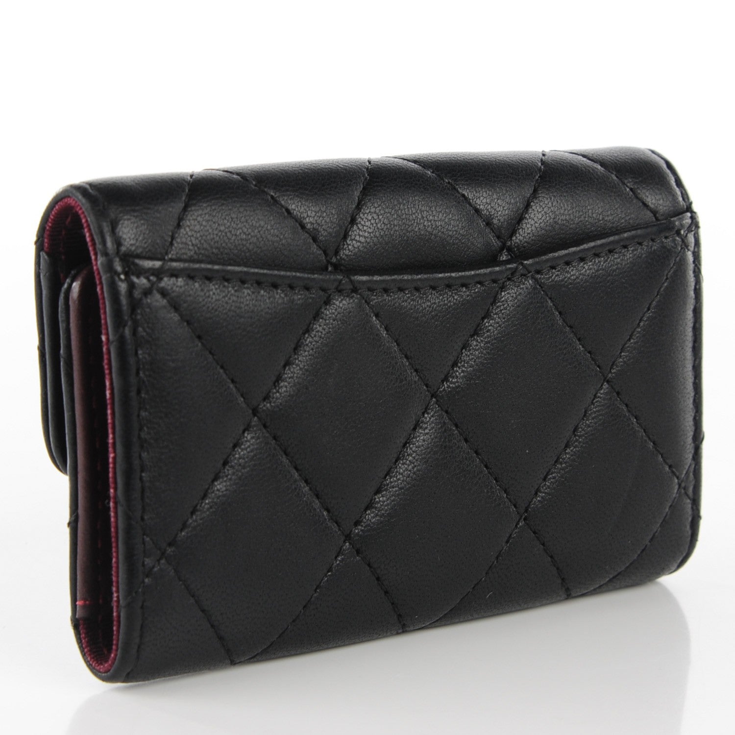 Chanel Lambskin Quilted 6 Key Holder Black 3 of 8