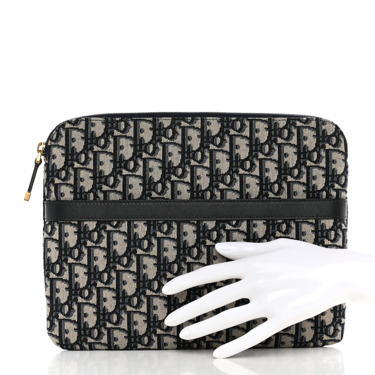 Oblique Pouch Clutch Blue