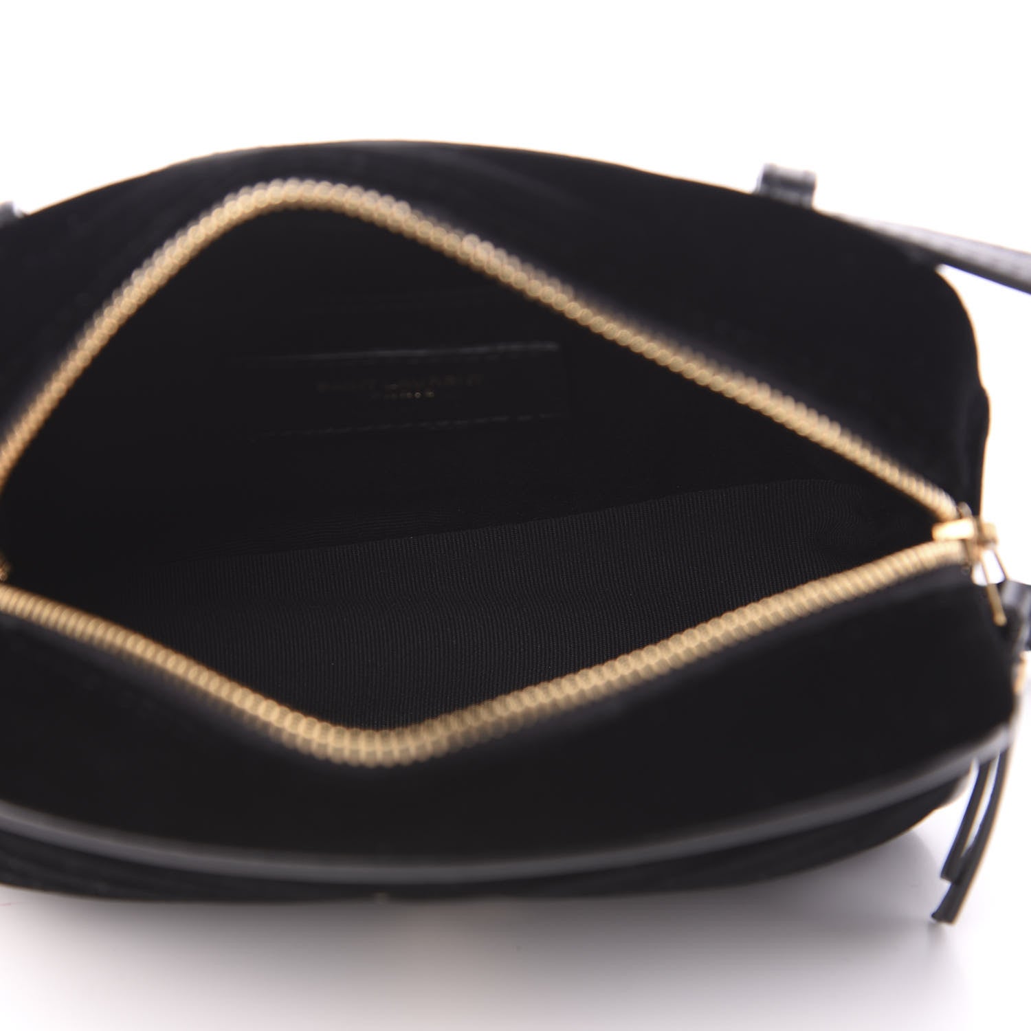 Saint Laurent Velour Matelasse Monogram Lou Belt Bag Black 7 of 16