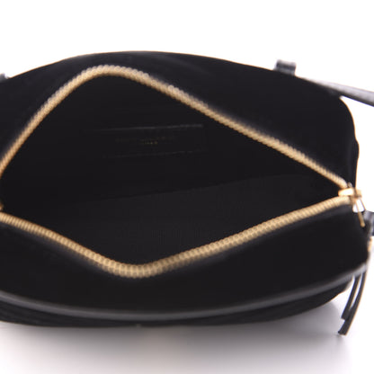 Saint Laurent Velour Matelasse Monogram Lou Belt Bag Black 7 of 16