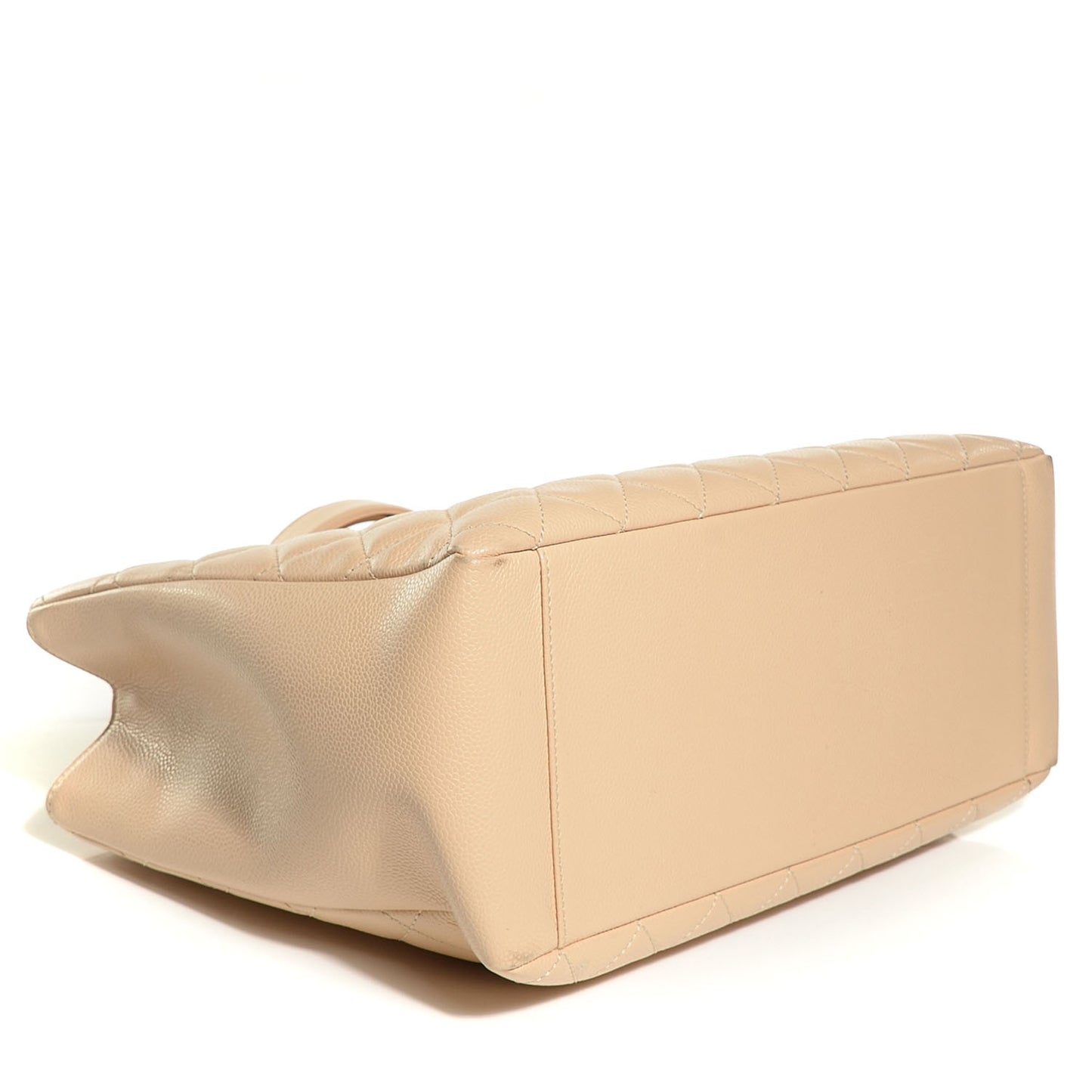 Caviar Quilted Grand Shopping Tote GST Beige Clair