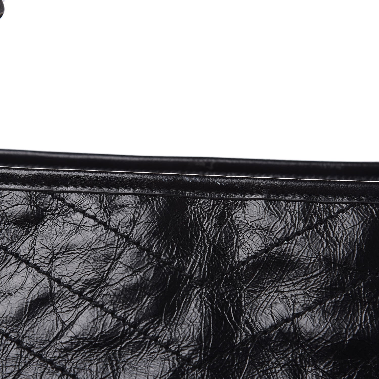 Saint Laurent Crinkled Calfskin Matelasse Monogram Large Niki Shopping Tote Bag Black 10 of 10