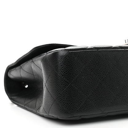 Chanel Caviar Quilted Jumbo Single Flap Black 11 of 12